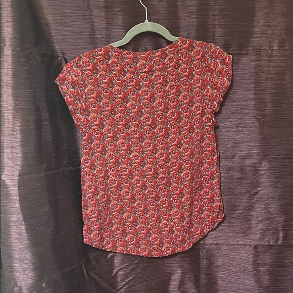 Red Patterned Blouse - Picture 3 of 3